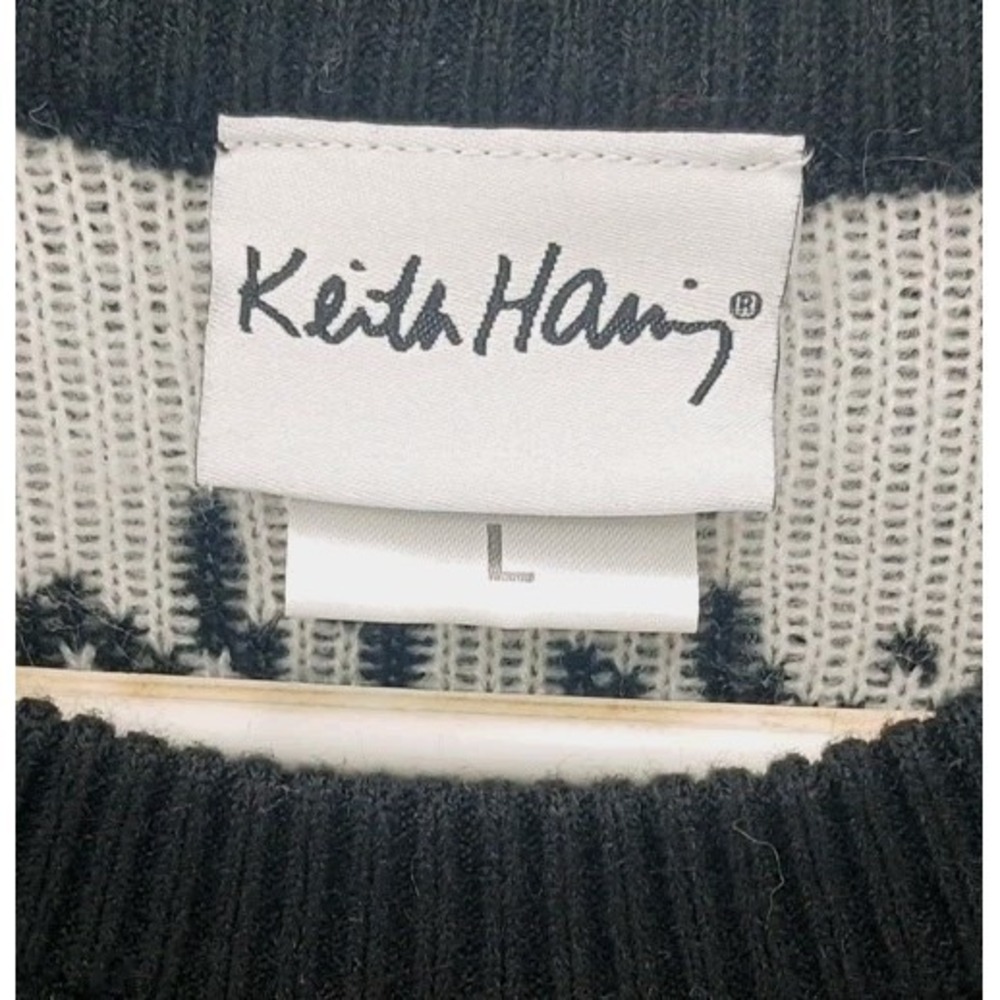 Keith Haring Sweater Happy Heart Big Logo Size Large Valentine's Day - Picture 2 of 6